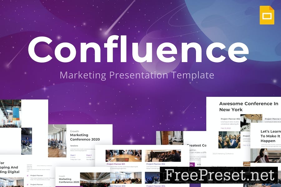 Confluence Modern Marketing Google Slides Template CZMCNZX