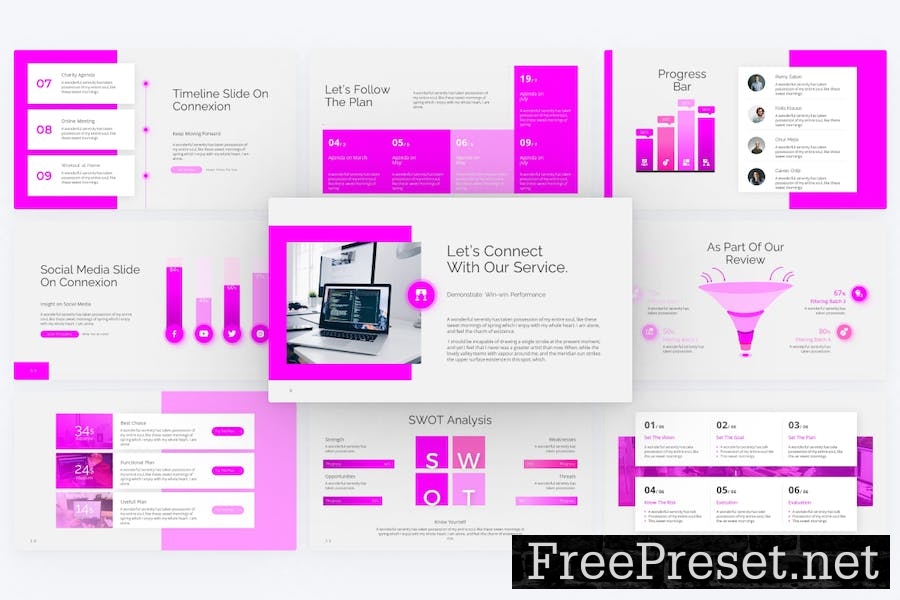 Connexion Purple Technology Google Slides Template AGCL3EE