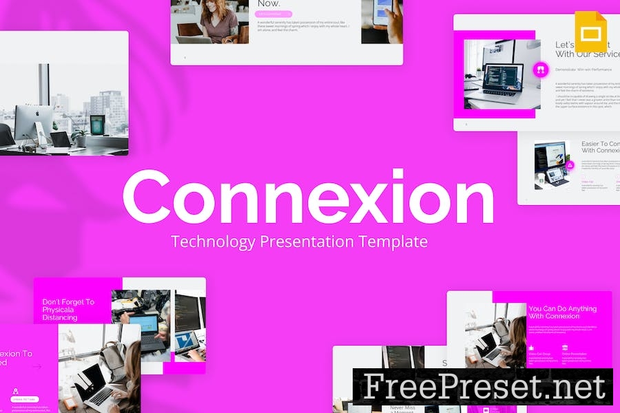 Connexion Purple Technology Google Slides Template AGCL3EE