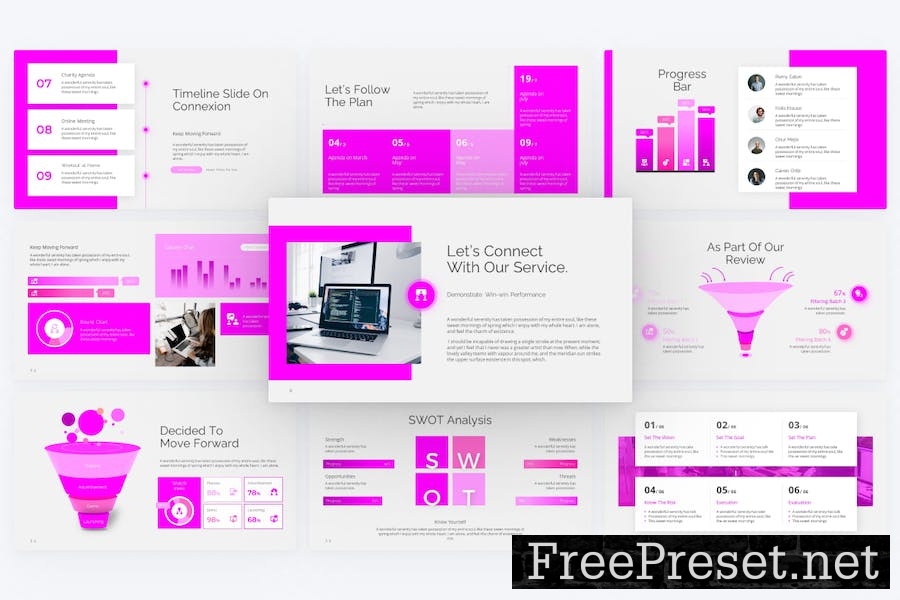 Connexion Purple Technology PowerPoint Template