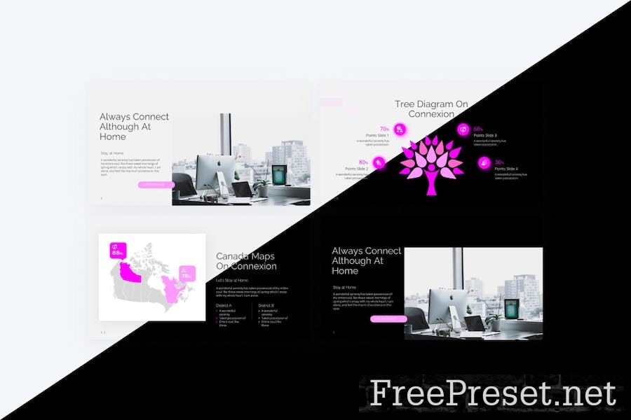 Connexion Purple Technology PowerPoint Template