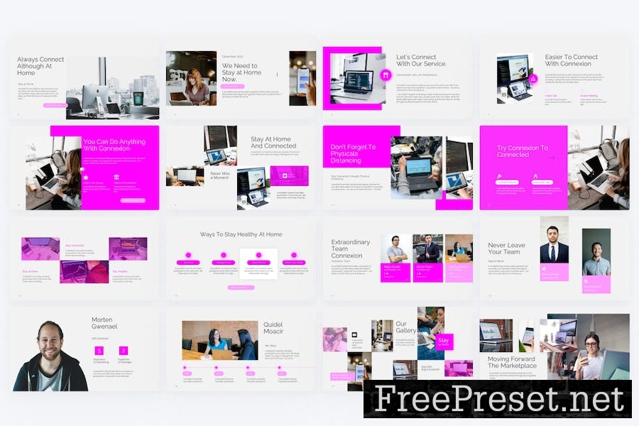 Connexion Purple Technology PowerPoint Template