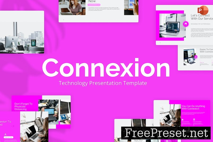 Connexion Purple Technology PowerPoint Template