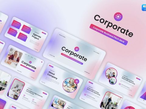 Corporate Business Pitch Deck Keynote Template Z5FUWPH