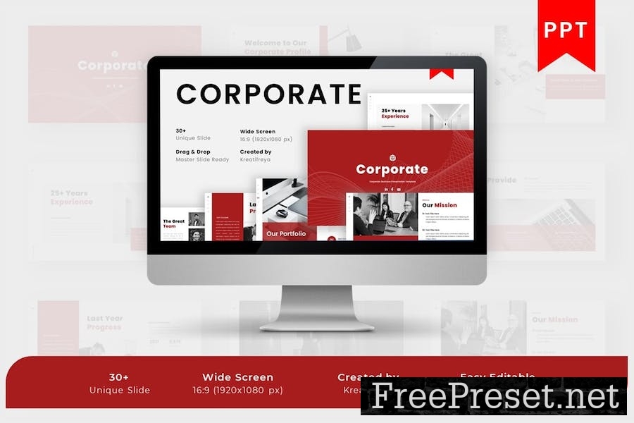 CORPORATE PowerPoint Template WANQUCG