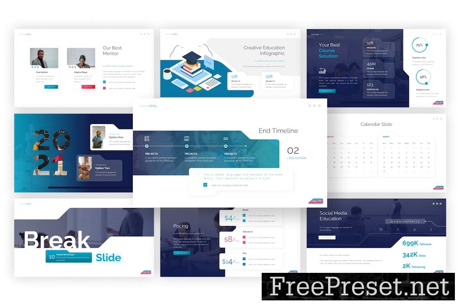 Coursefinity Education PowerPoint Template M9TPR5Q