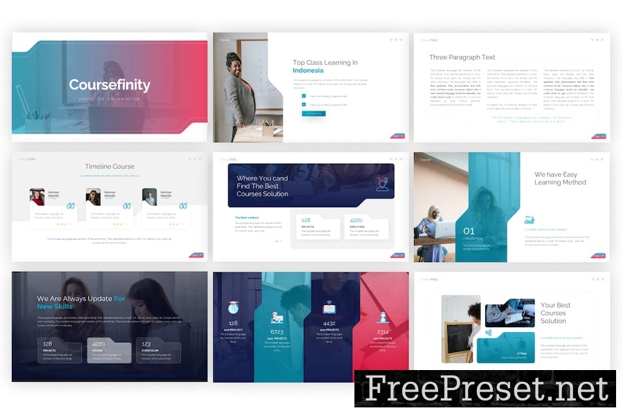 Coursefinity Education PowerPoint Template M9TPR5Q