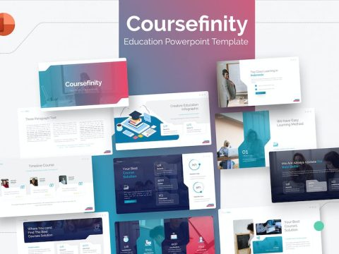 Coursefinity Education PowerPoint Template M9TPR5Q