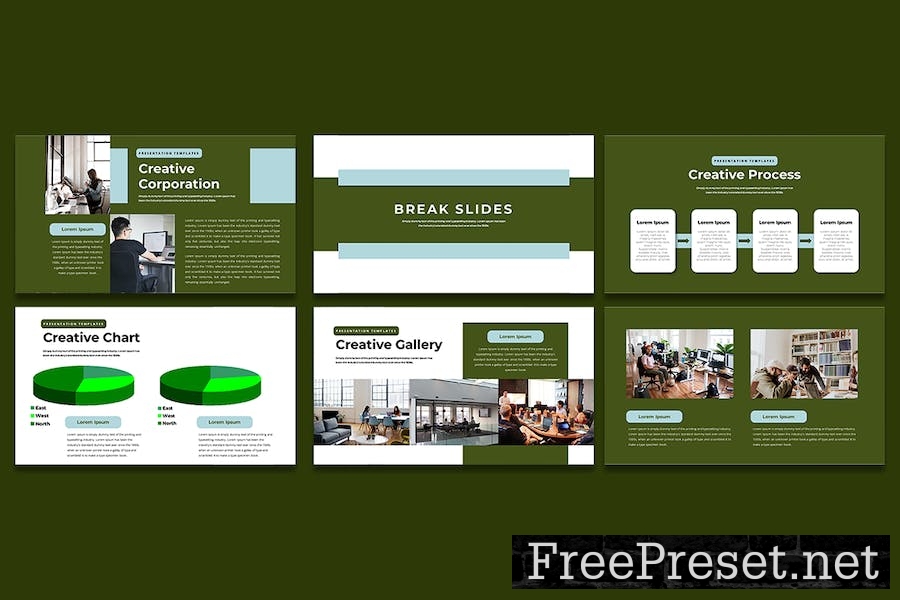 Creative Corporation - PowerPoint Template WRY2KLT