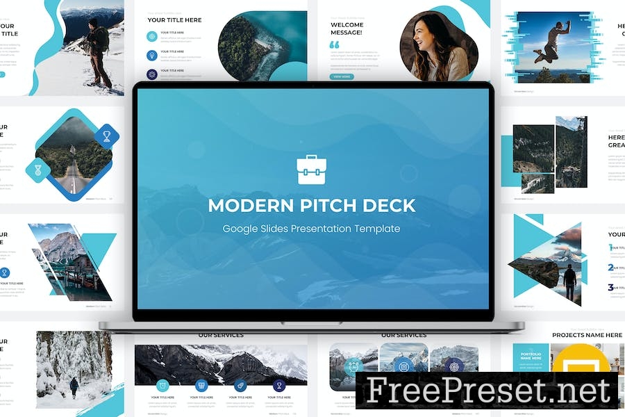 Creative Modern Pitch Deck Google Slides Template