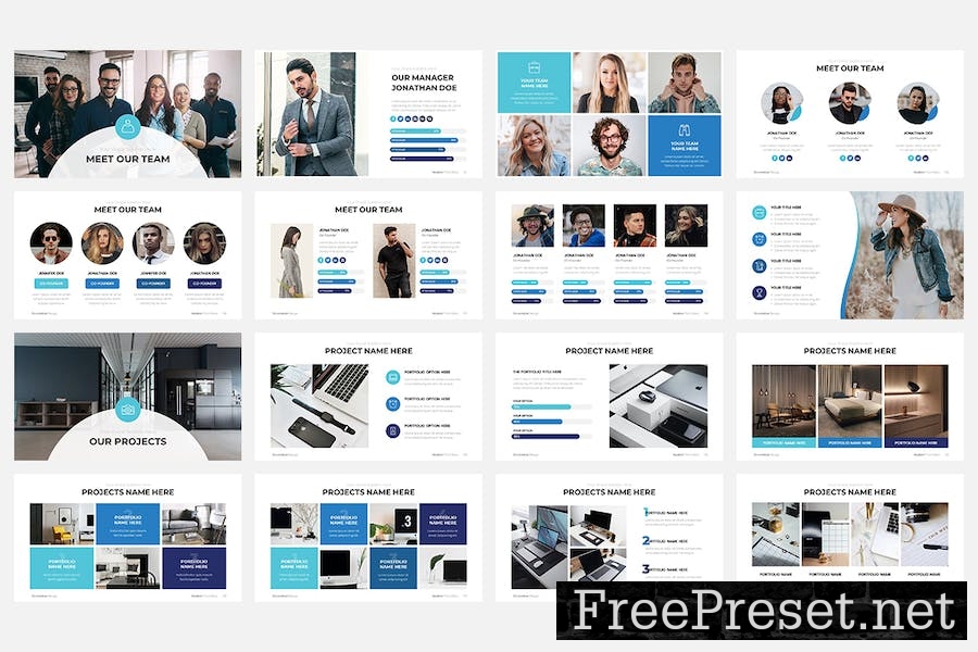 Creative Modern Pitch Deck PowerPoint Template YJ2SE7E