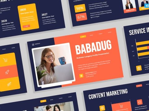 Creative Navy Orange Business Company Profile 023 KTPVANJ