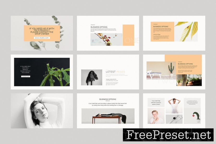 Creative Portfolio Google Slides Template CD92KAY