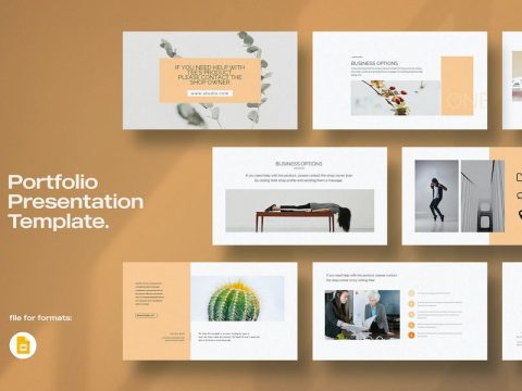 Creative Portfolio Google Slides Template CD92KAY