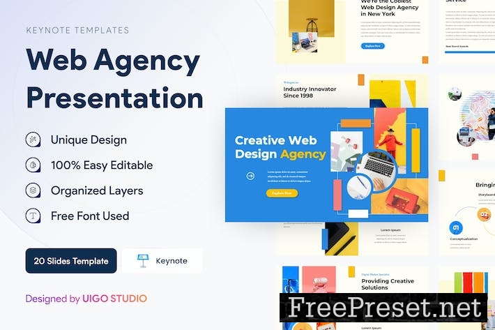 Creative Web Design Agency Presentation Template 9GJY2SF