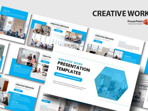 Creative Work Persentation Power Point Template QFCA9V6