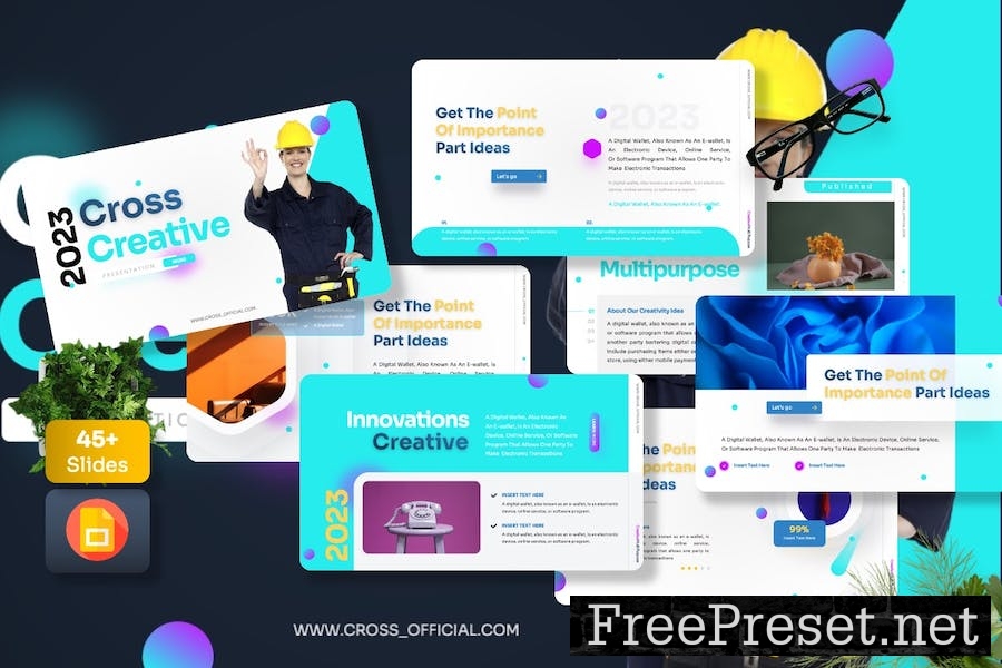 Cross - Creative Googleslide Template G9MC7DT