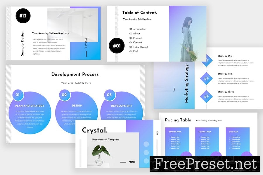 Crystal Agency Google Slides Presentation MGM7A7