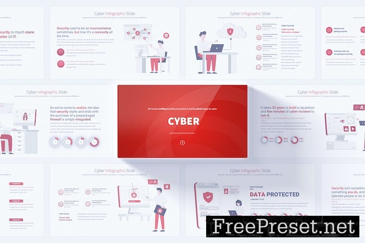 Cyber - PowerPoint Infographics Slides FQRTL3K