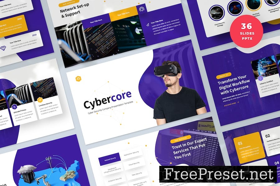 Cyber Security Company PowerPoint Template