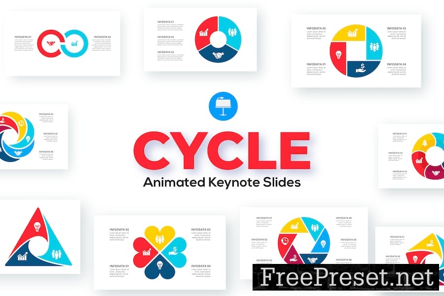 Cycle Keynote Infographics Templates YNXJQPX