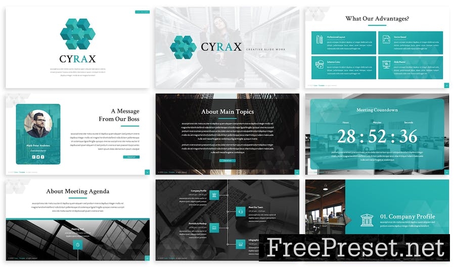 Cyrax - Digital Creative Google Slide Template G4B9UMP