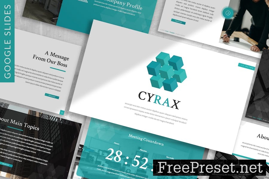 Cyrax - Digital Creative Google Slide Template G4B9UMP