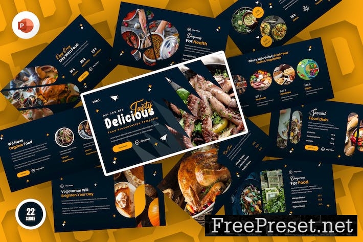 Darky Food PowerPoint Presentation Template