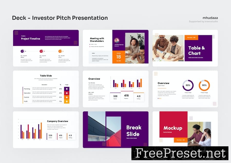 Deck - Investor Pitch PowerPoint Presentation 3ZMG2UX