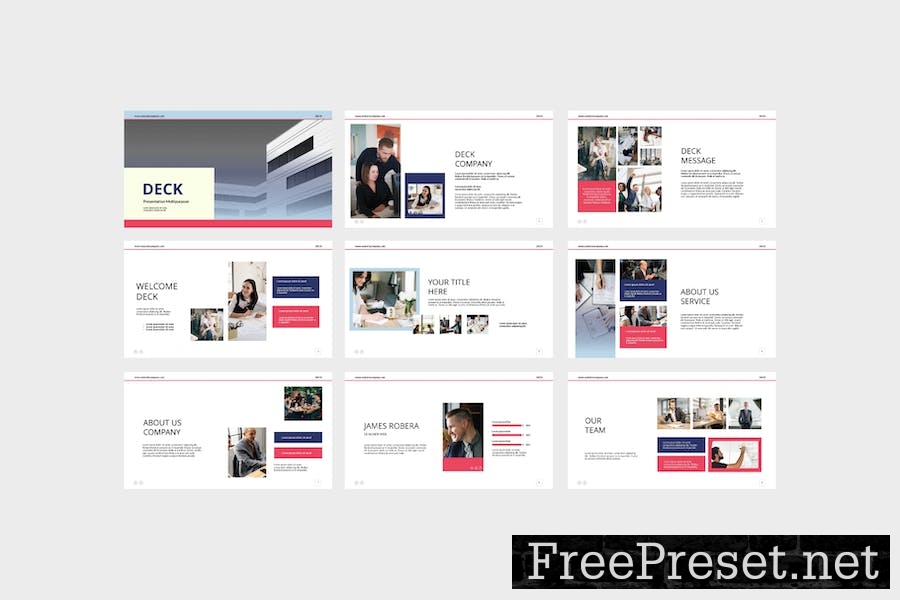 Deck Powerpoint Template 5NGCJPL