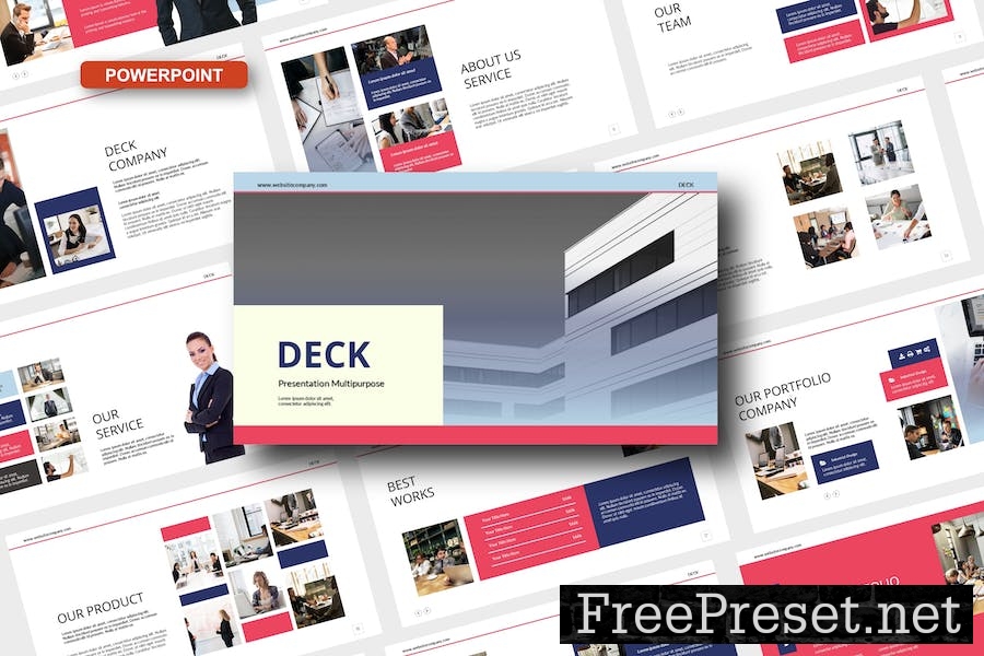 Deck Powerpoint Template 5NGCJPL