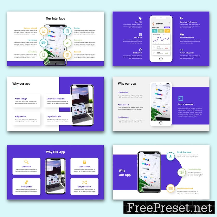 DEVOP – Mobile App PowerPoint Template UAJ782Y