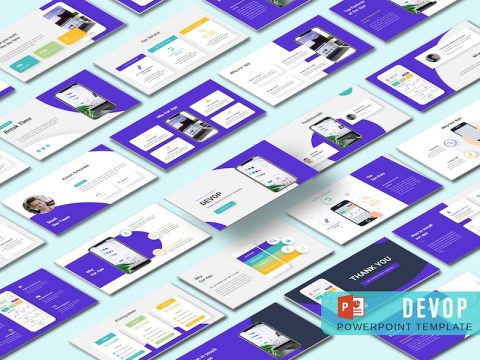 DEVOP – Mobile App PowerPoint Template UAJ782Y