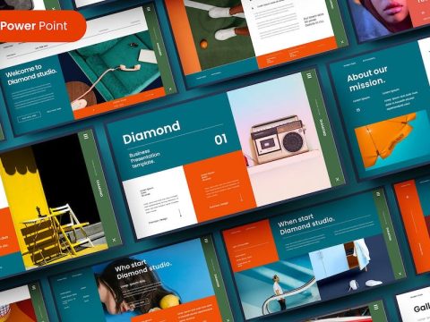 Diamond – Business PowerPoint Template M2WKHX8