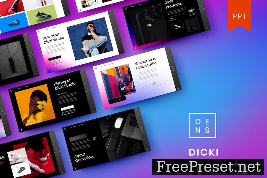 Dicki – Business PowerPoint Template TEN72AX