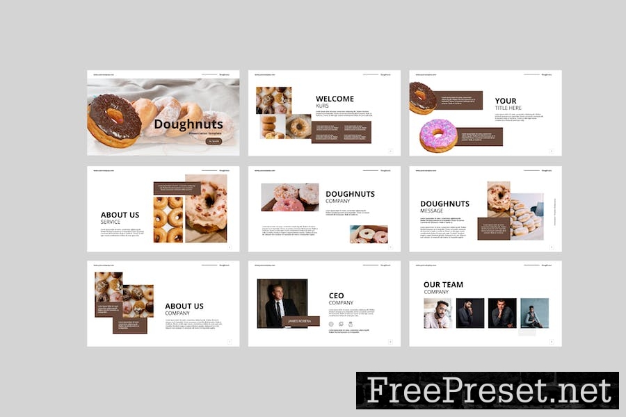 Doughnuts Google Slide Template R663WFV