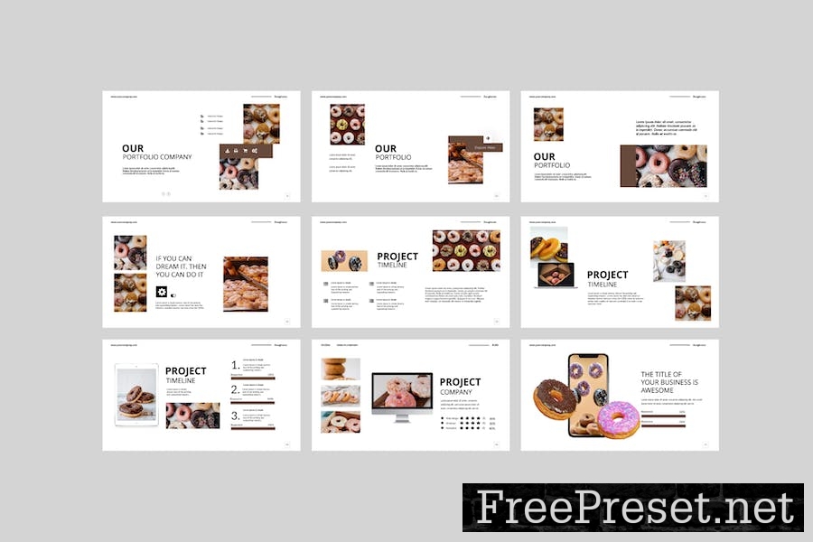 Doughnuts Powerpoint Template P2FHVZF