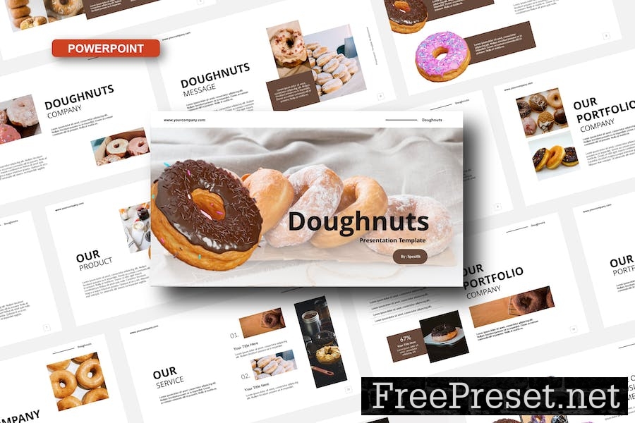 Doughnuts Powerpoint Template P2FHVZF