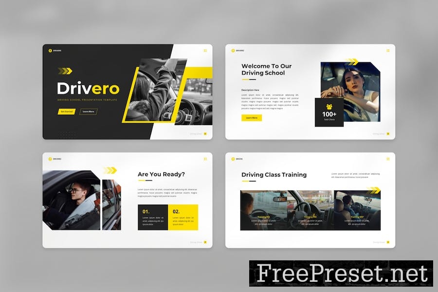 Drivero - Driving School Powerpoint Template