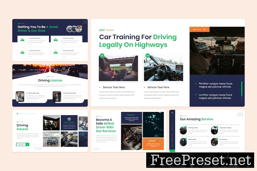 Drivery - Driving School Google Slide Template NU7HSDG