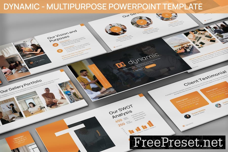 Dynamic - Multipurpose Powerpoint Template D45SK7G