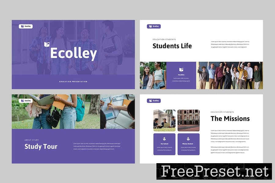 ECOLLEY - Education School Powerpoint 6476P79