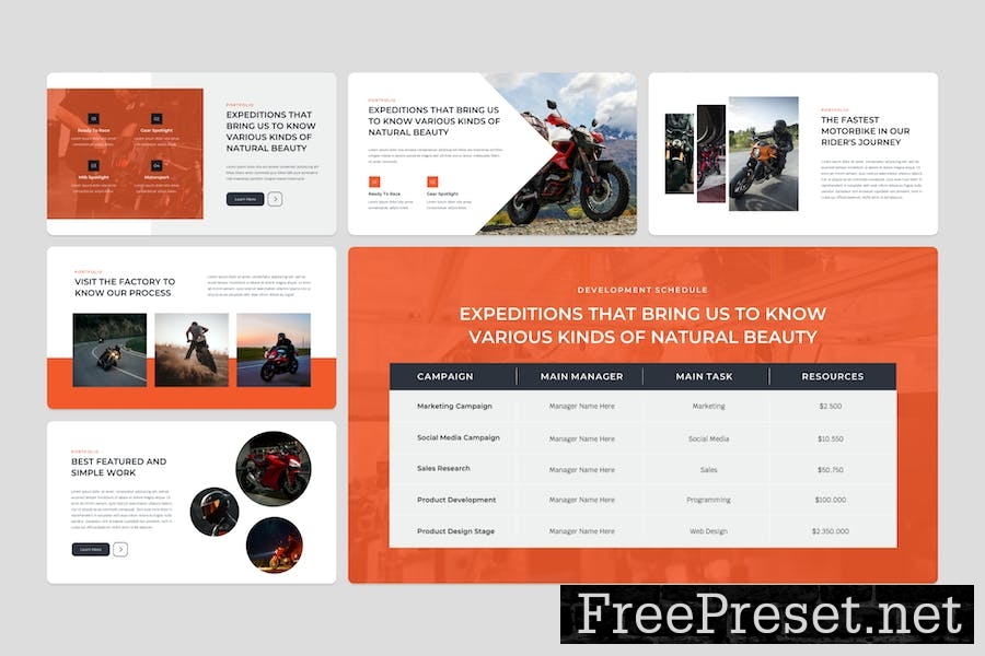 Ecubike - Motorcycle Google Slide Template