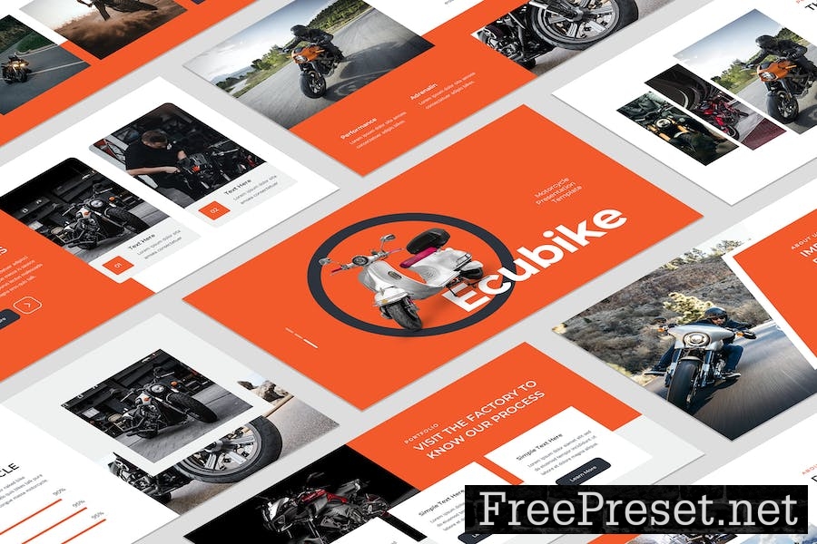 Ecubike - Motorcycle PowerPoint Template 2ZPHMXJ