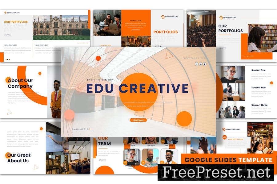 Edu Creative - Google Slides Presentation Template N3ARRTC