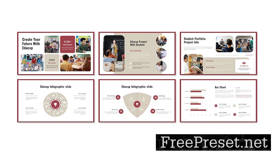 Educap Education Presentation PowerPoint Template 68HN8C4