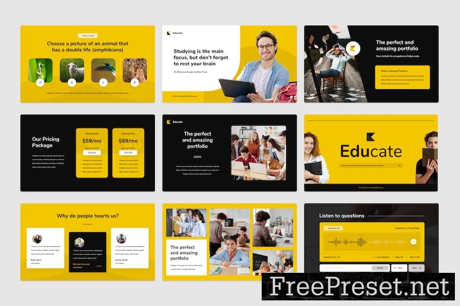 Educate - Education PowerPoint Template NR952PN