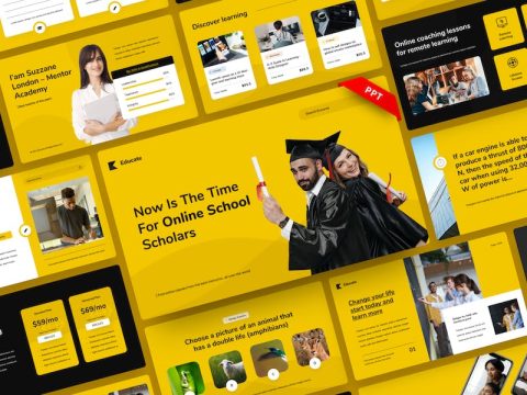 Educate - Education PowerPoint Template NR952PN