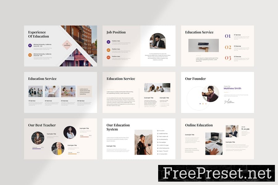 Education Presentation Template PQSULTD