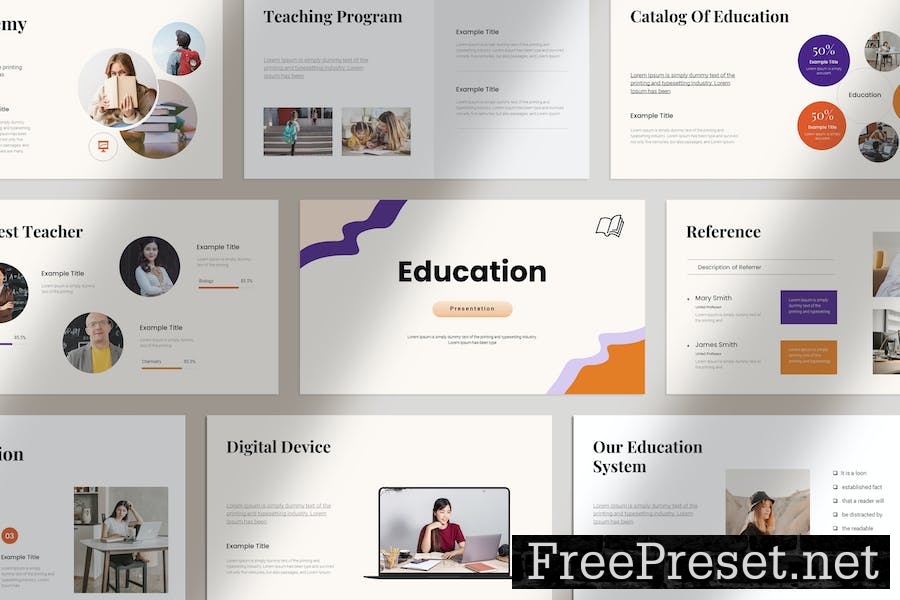 Education Presentation Template PQSULTD